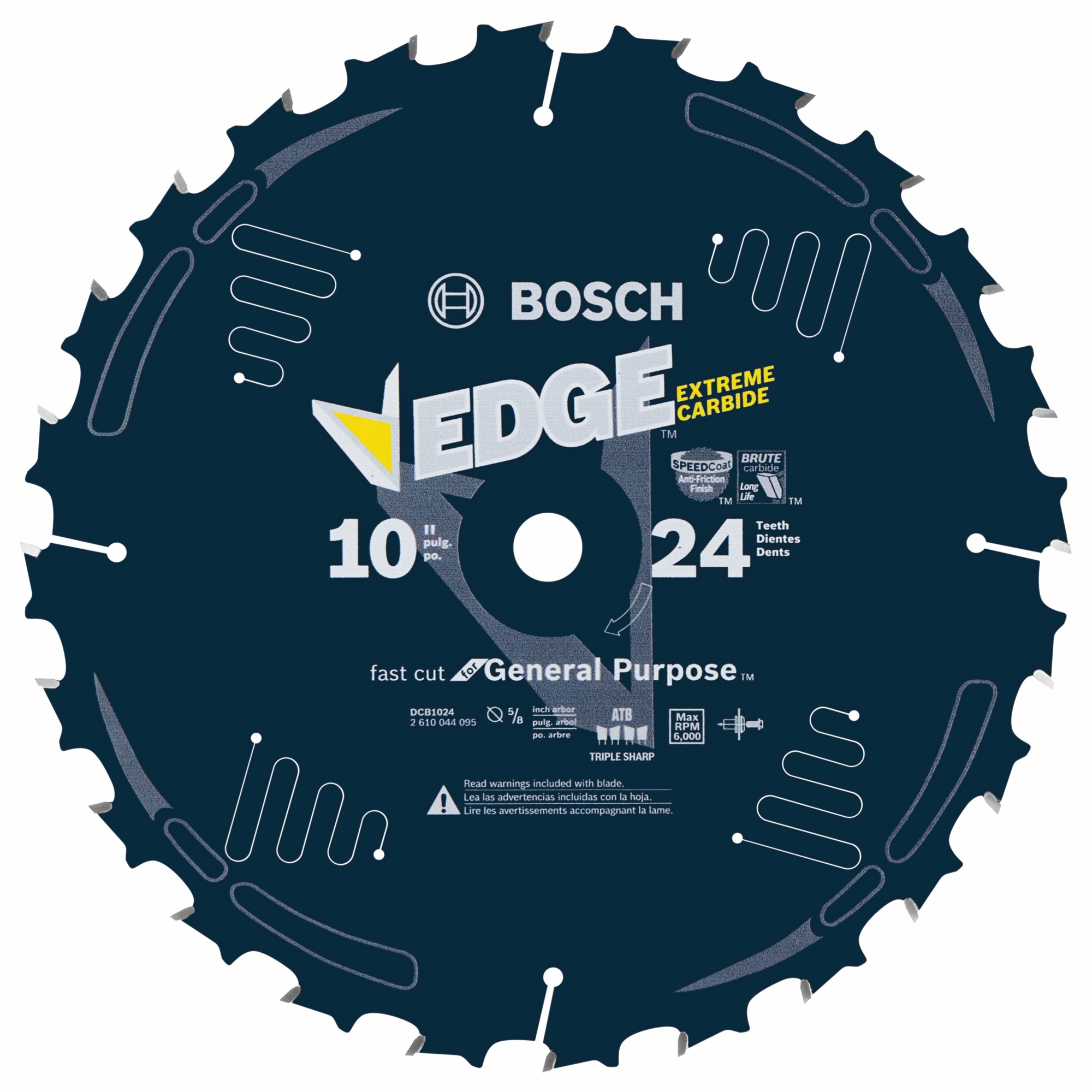 Bosch Edge Circular Saw Blade — 10in., 24 Tooth, Fast Cuts, Model# DCB1024